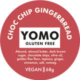 gluten free gingerbread, gingerbread cookie, gluten free snack, choc chip gingerbread