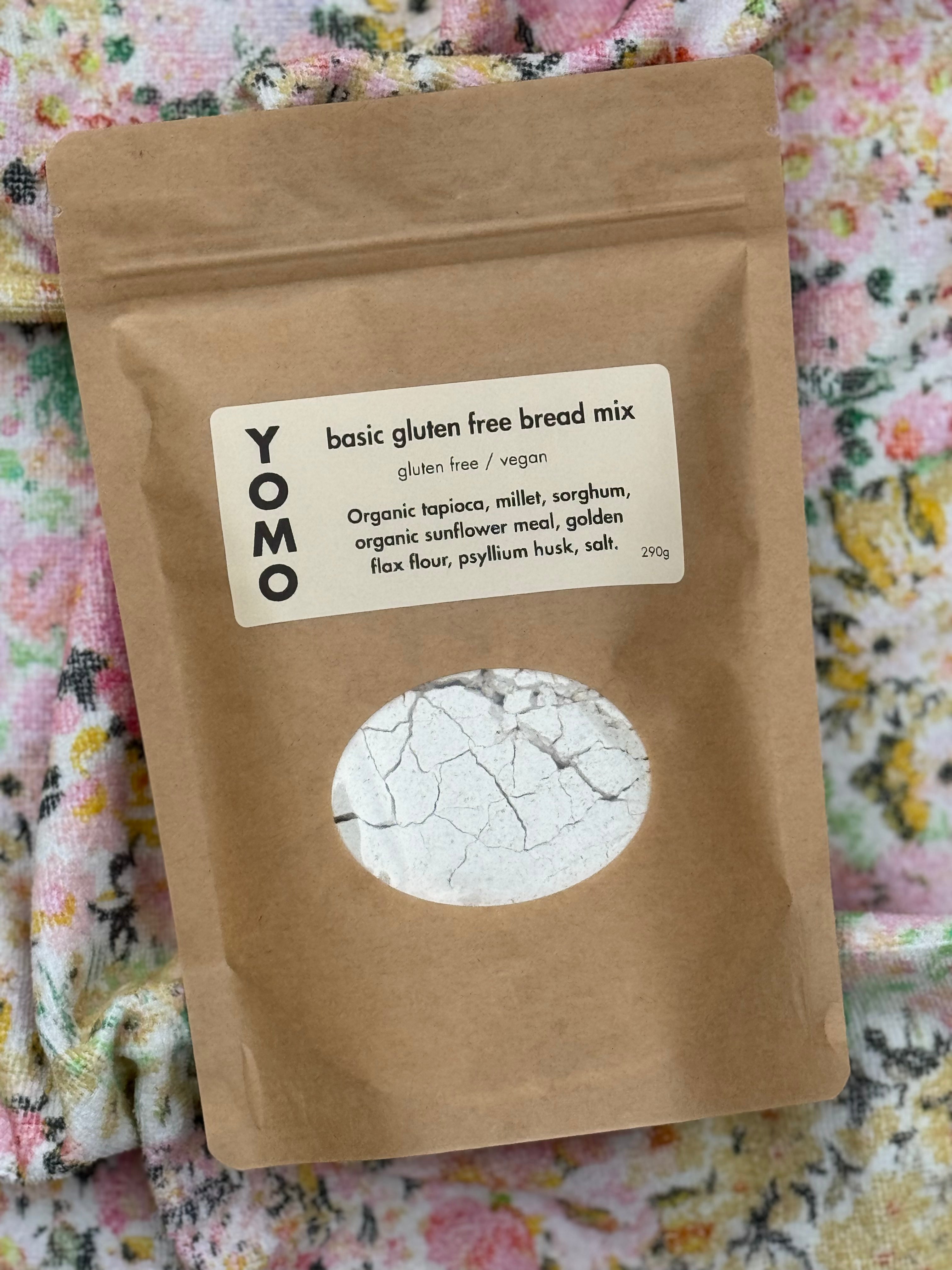 yomo gluten free bread mix, gluten free baking, coeliac safe gluten free bread