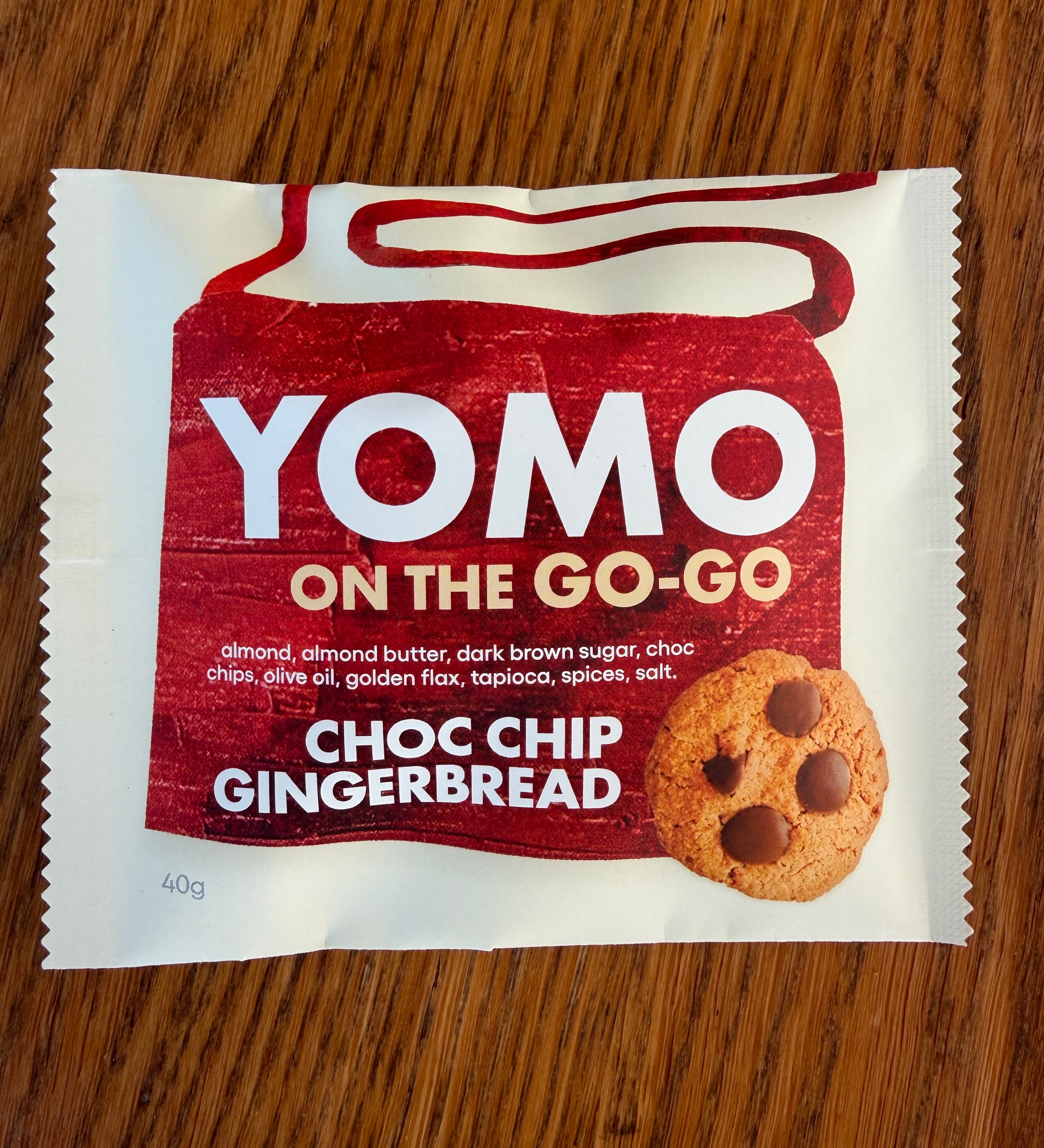 single serve ready-made choc chip cookie, gingerbread cookie, gluten free snack, gluten free cookie