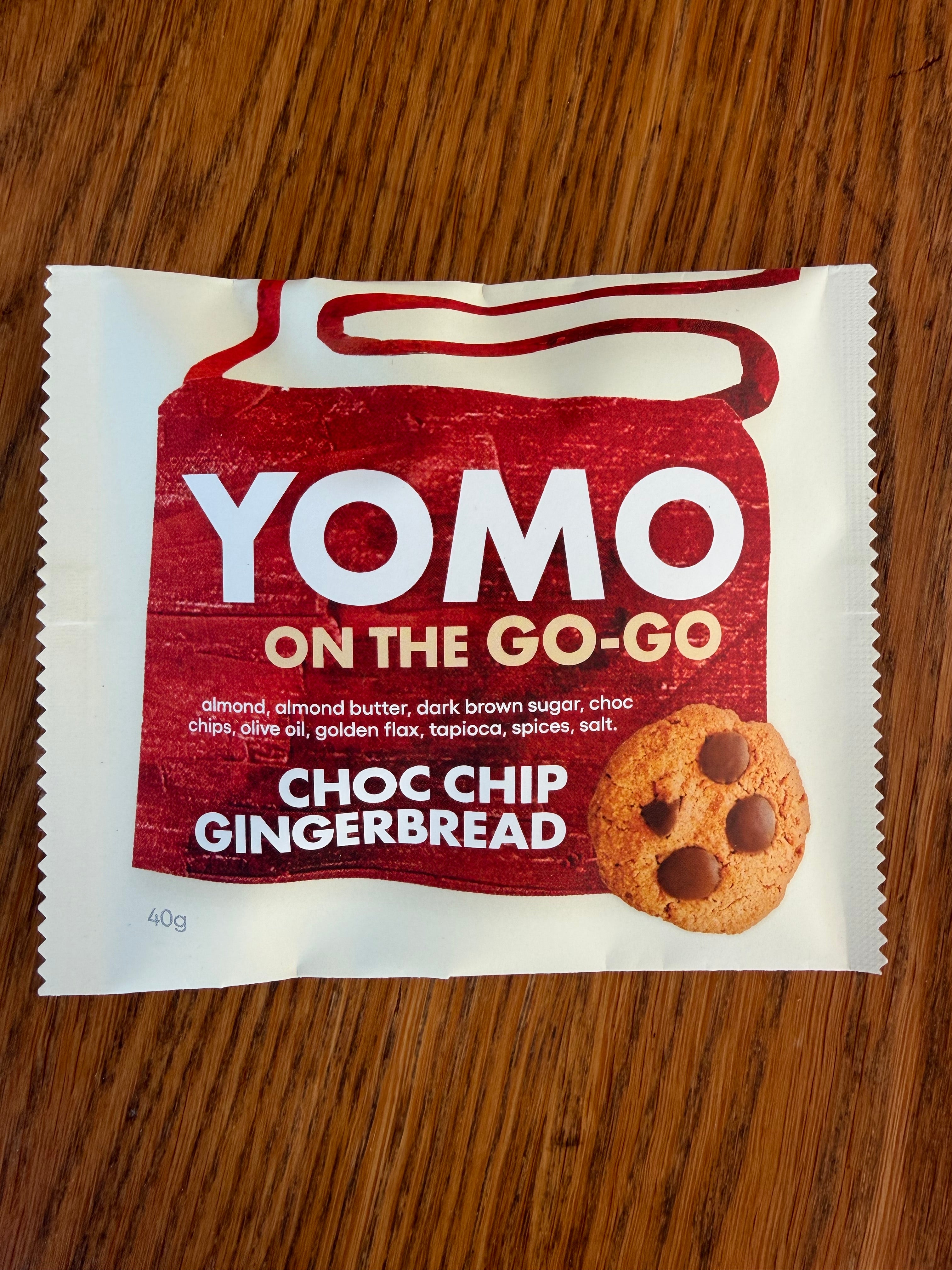 single serve ready-made choc chip cookie, gingerbread cookie, gluten free snack, gluten free cookie