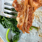 Fork full of gluten free grain free buckwheat lasagne