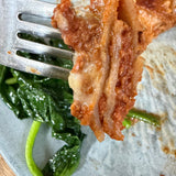 Fork full of gluten free grain free buckwheat lasagne